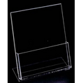 Acrylic Sign Holder w/ 8-7/8"x4"x1-1/2" Literature Pocket